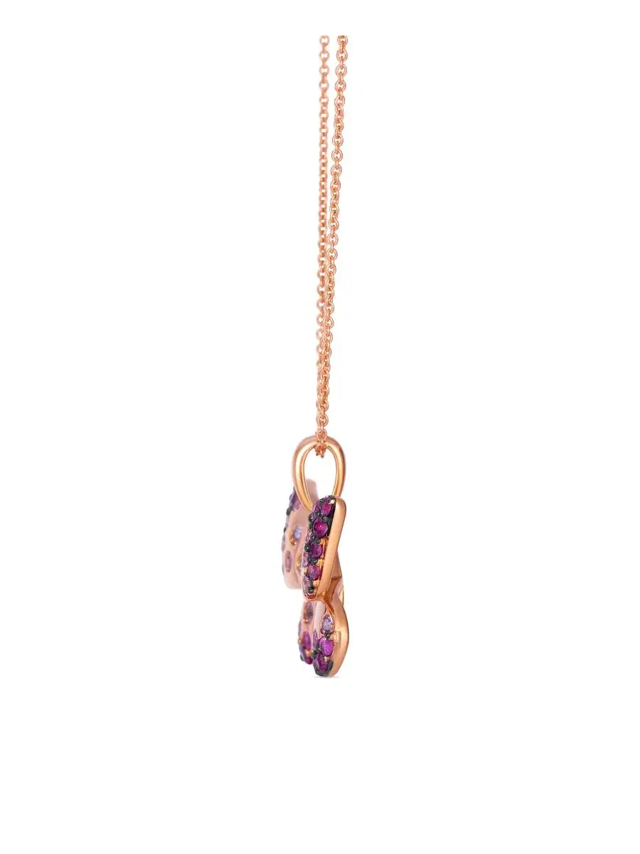 Подвеска-кулон с сапфирами в 14-каратном клубничном золоте, Strawberry Ombré Sapphire Butterfly Le — изображение 3 из 4