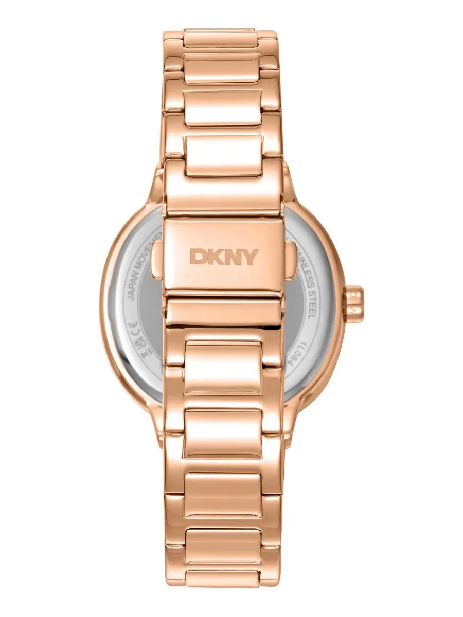 Женские часы с розовым золотом и кристаллами, 36 мм DKNY — изображение 3 из 3, оттенок розовый золотистый