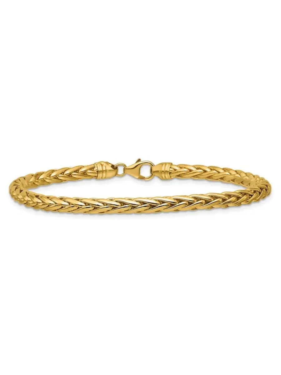 Браслет из золота 18к, плетение Spiga, 19 см, 3.1 мм Curata Jewelry — изображение 1 из 7, оттенок нет цвета