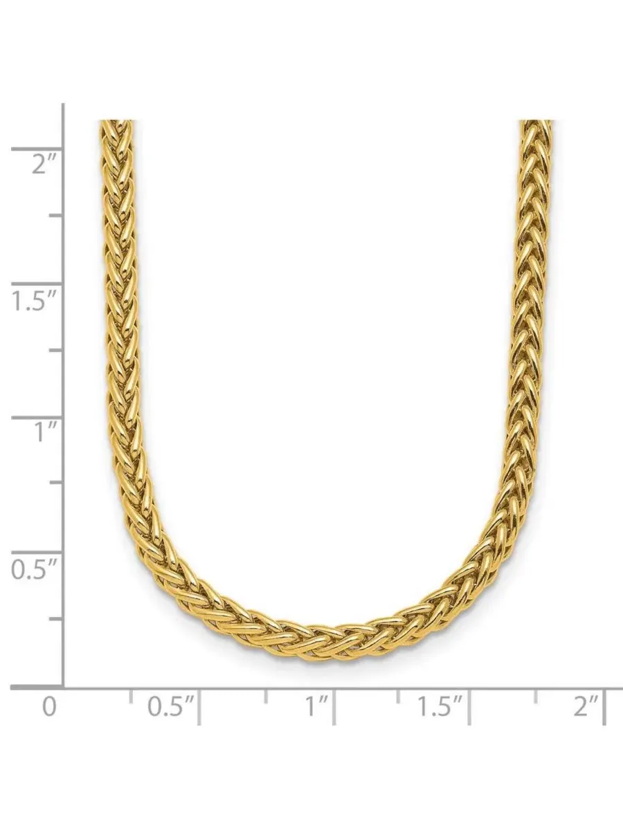 Браслет из золота 18к, плетение Spiga, 19 см, 3.1 мм Curata Jewelry — изображение 2 из 7, оттенок нет цвета
