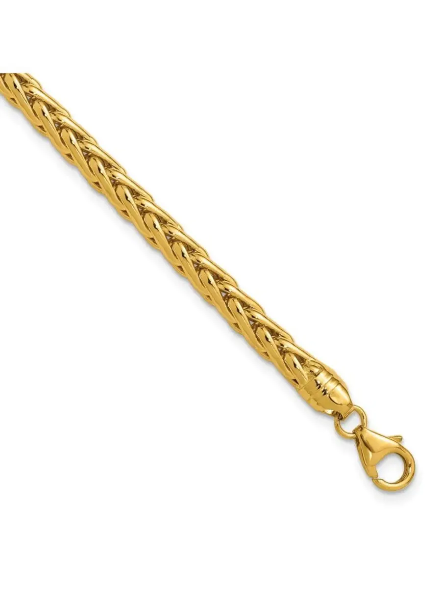 Браслет из золота 18к, плетение Spiga, 19 см, 3.1 мм Curata Jewelry — изображение 3 из 7, оттенок нет цвета