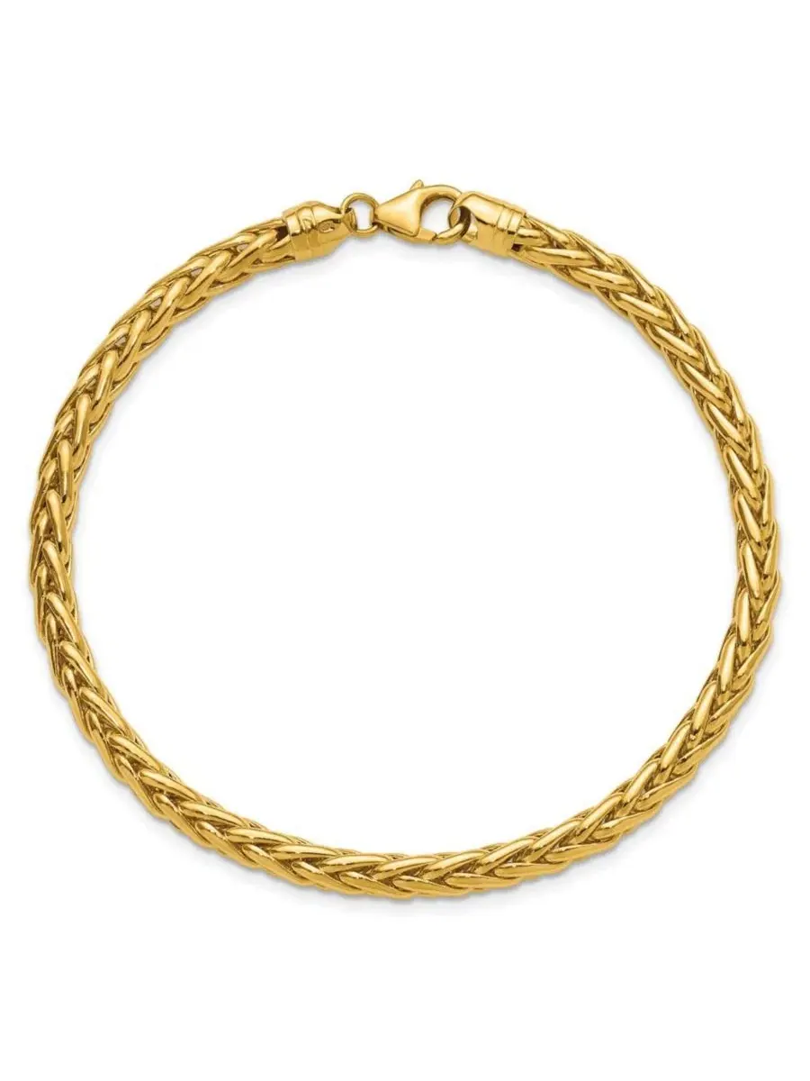 Браслет из золота 18к, плетение Spiga, 19 см, 3.1 мм Curata Jewelry — изображение 6 из 7, оттенок нет цвета