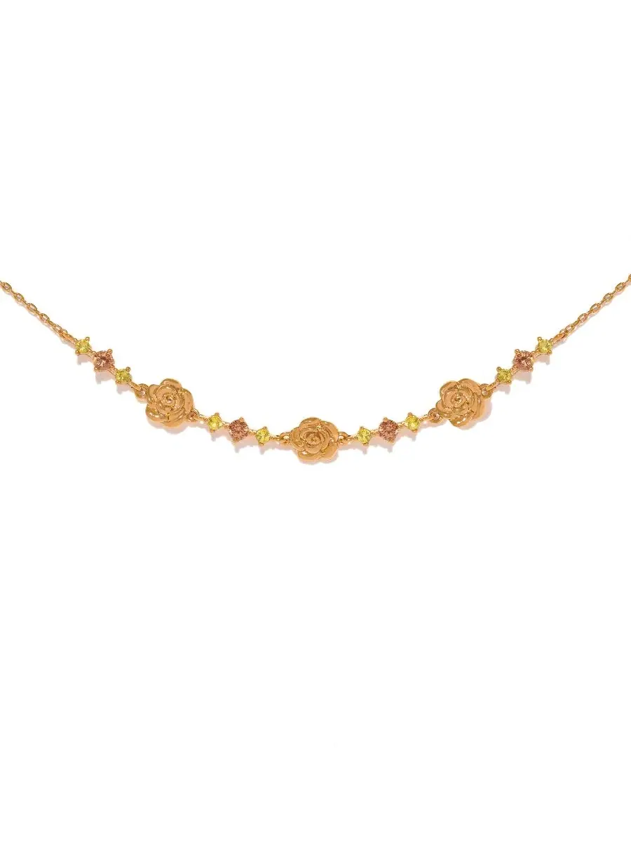Браслет с розами и кубическим цирконием Crystal Disney Beauty The Beast Enchanted Rose Girls Crew — изображение 1 из 3