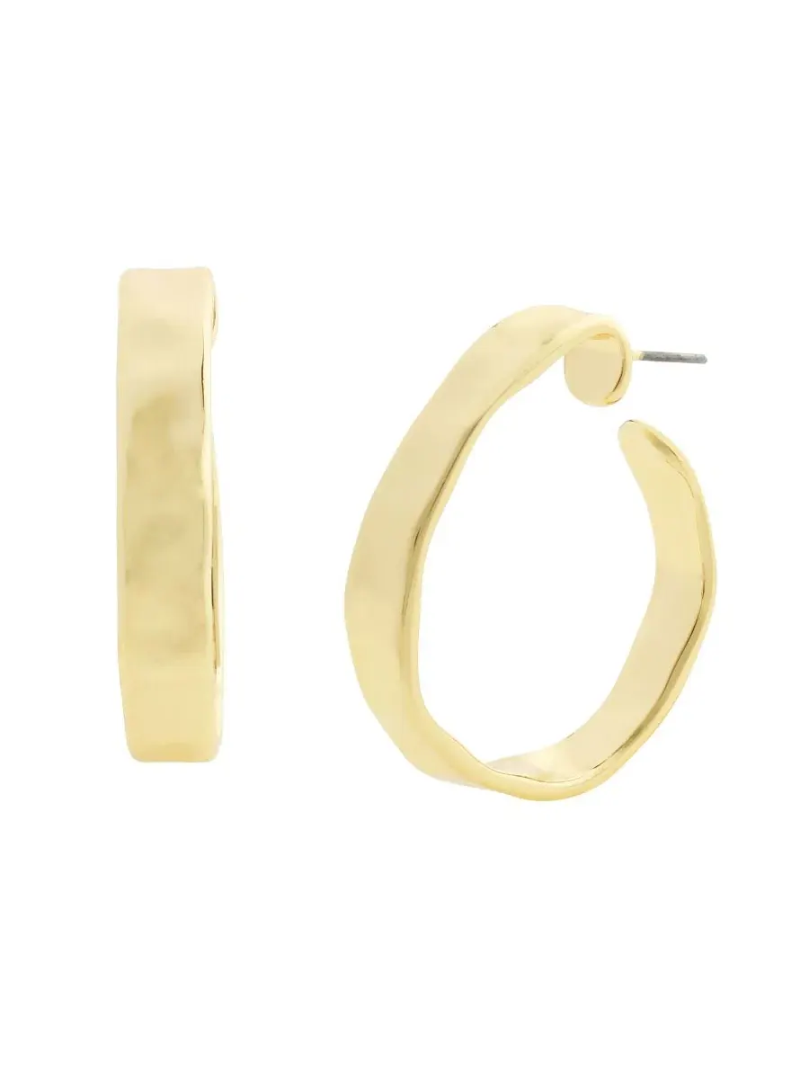 Серьги-кольца Gold Boho Hoop Steve Madden — изображение 1 из 5, оттенок золото