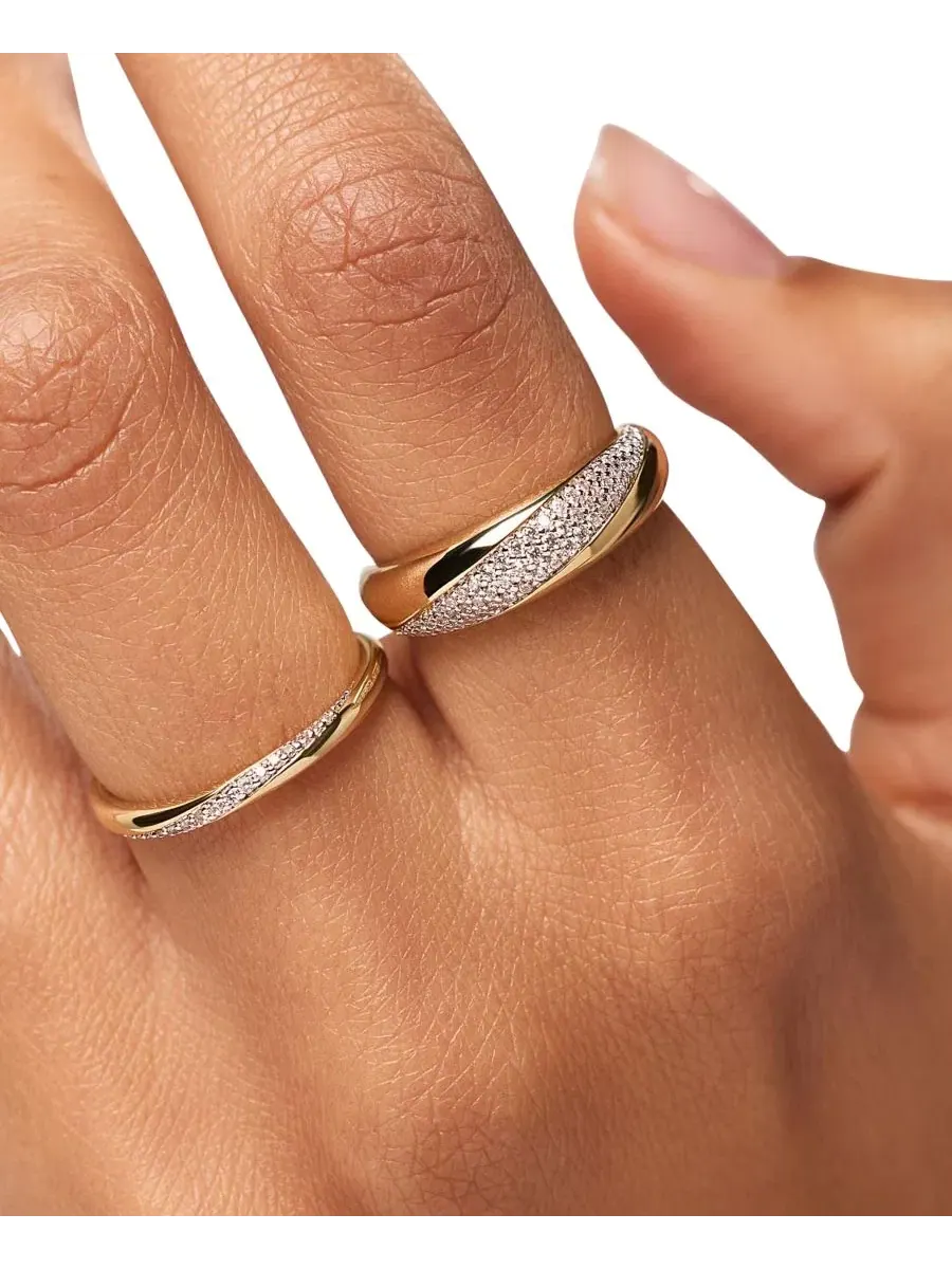 Кольцо Kira Dome Band Ring Ana Luisa — изображение 3 из 4, оттенок золото