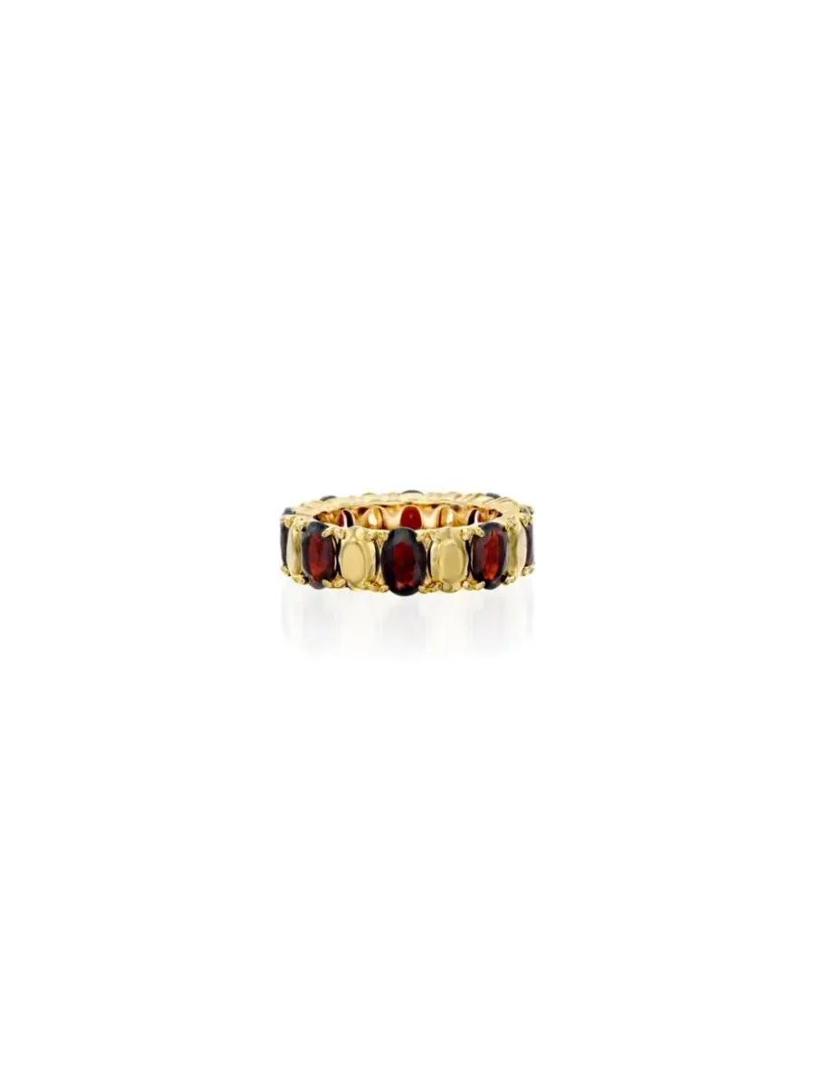 Кольцо вечности с гранатами Sereia Thea Ring — изображение 3 из 3, оттенок золотистый