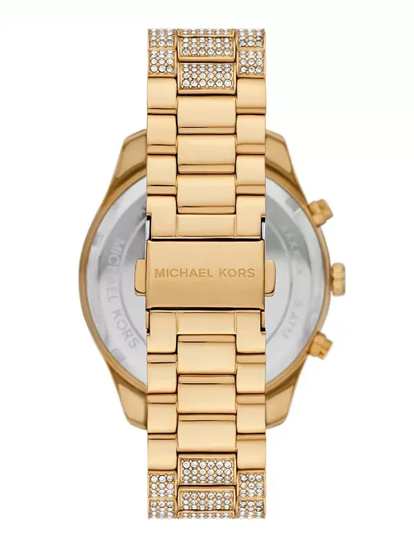 Женские часы Lexington Chronograph из нержавеющей стали золотистого оттенка, 42 мм Michael Kors — изображение 2 из 4