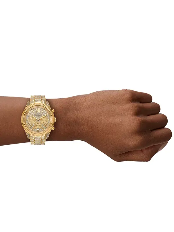 Женские часы Lexington Chronograph из нержавеющей стали золотистого оттенка, 42 мм Michael Kors — изображение 4 из 4