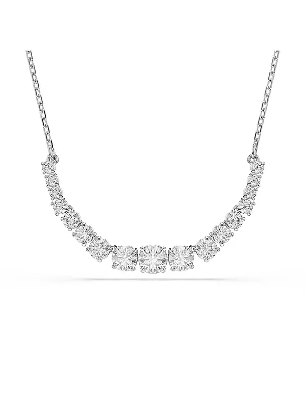 Матричный градиент круглой огранки с белым родиевым покрытием Swarovski — изображение 4 из 4, оттенок белый