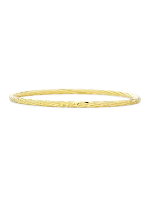 Тонкий браслет-браслет с одним звеном, покрытый желтым золотом, из латуни Bling Jewelry — изображение 1 из 3, оттенок желтый