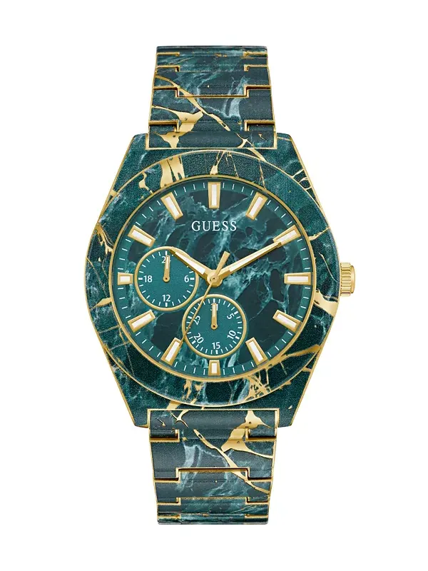 Мужские зеленые многофункциональные часы, 44 мм Guess