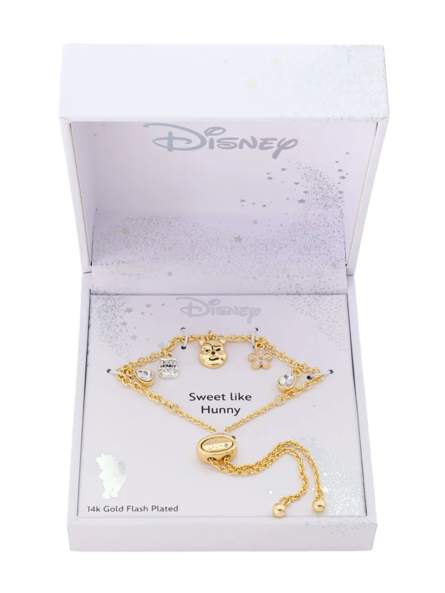 Браслет-боло Винни Ханни в виде цветка из стекла в форме капли Disney — изображение 2 из 3, оттенок мульти