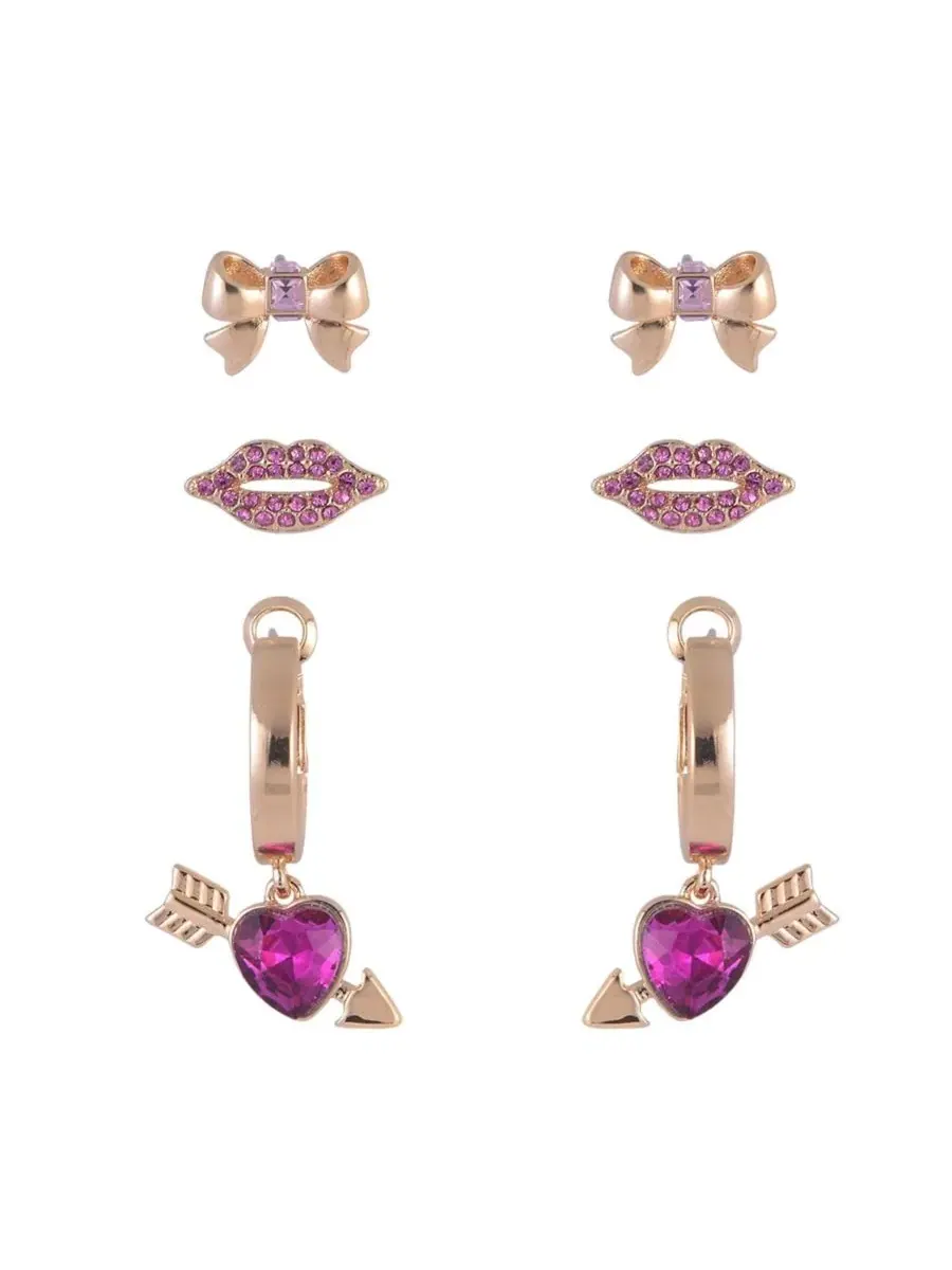 Набор из трех сережек Hallmark — изображение 2 из 4, оттенок нет цвета