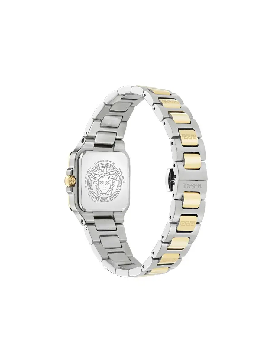 Женские наручные часы Greca Edge с двухцветным браслетом, 30x30 мм Versace — изображение 3 из 4, оттенок мульти