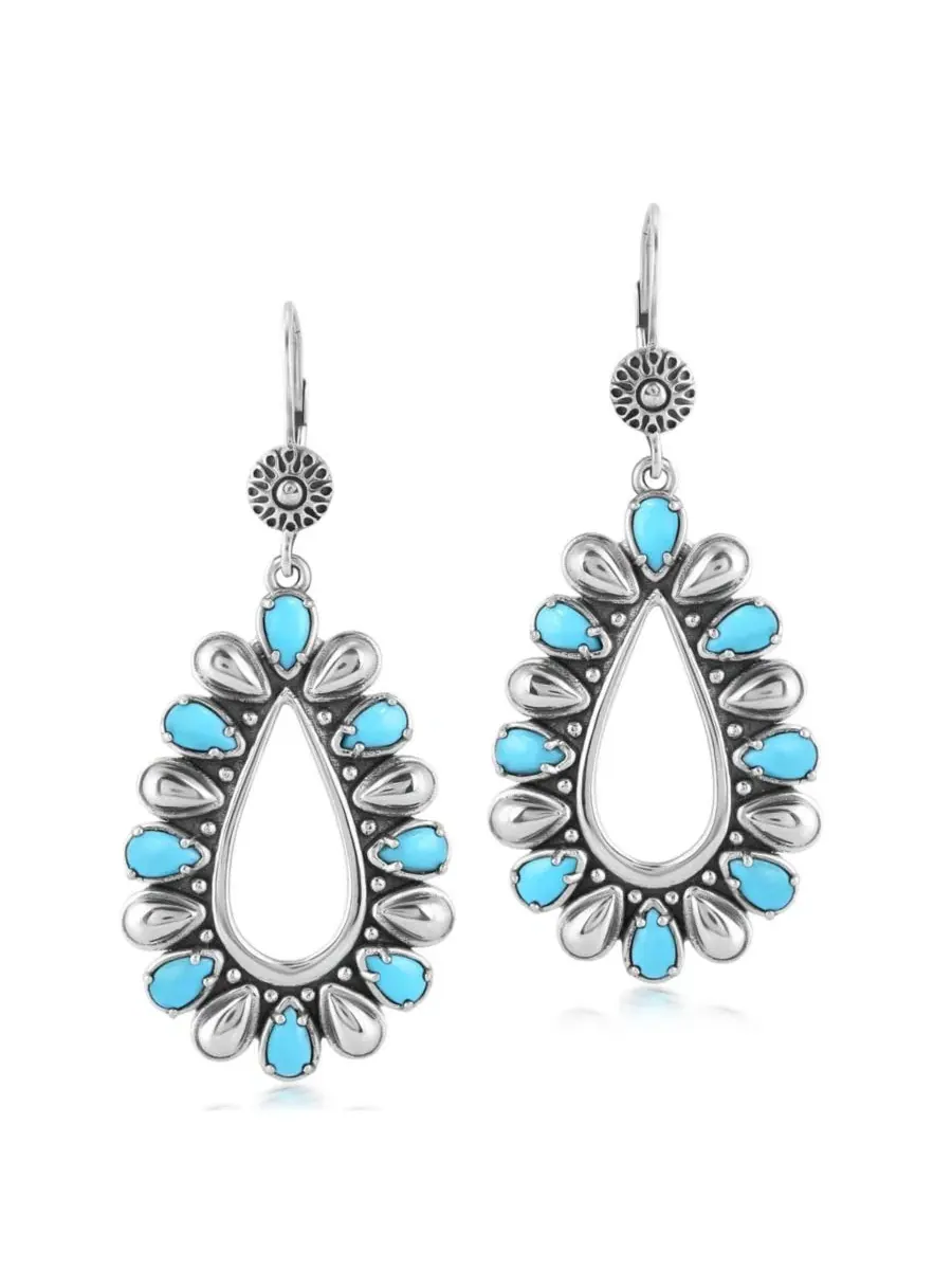 Серьги-подвески из бирюзы и стерлингового серебра American West Jewelry — изображение 1 из 7, оттенок нет цвета