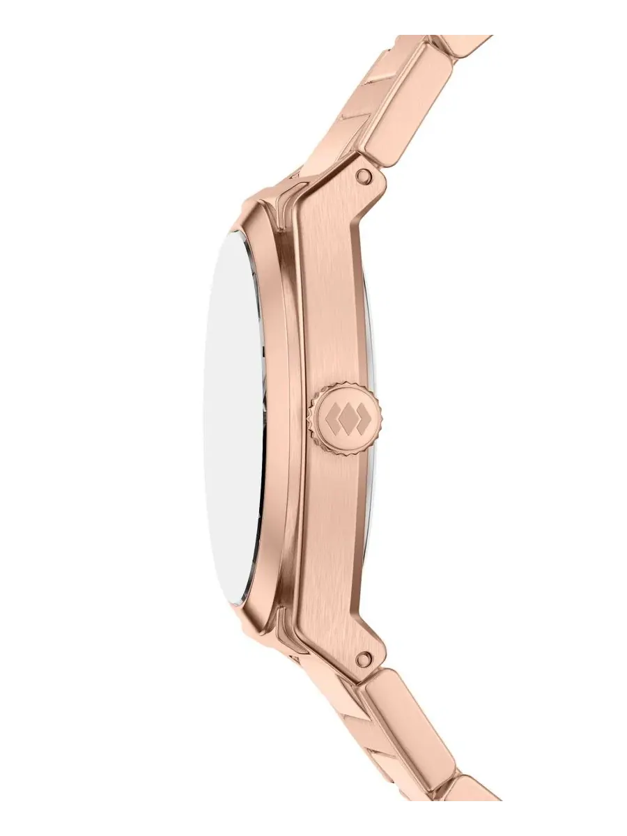 Женские часы Everett Three-Hand с браслетом из розового золота Fossil — изображение 3 из 5, оттенок розовый золотистый