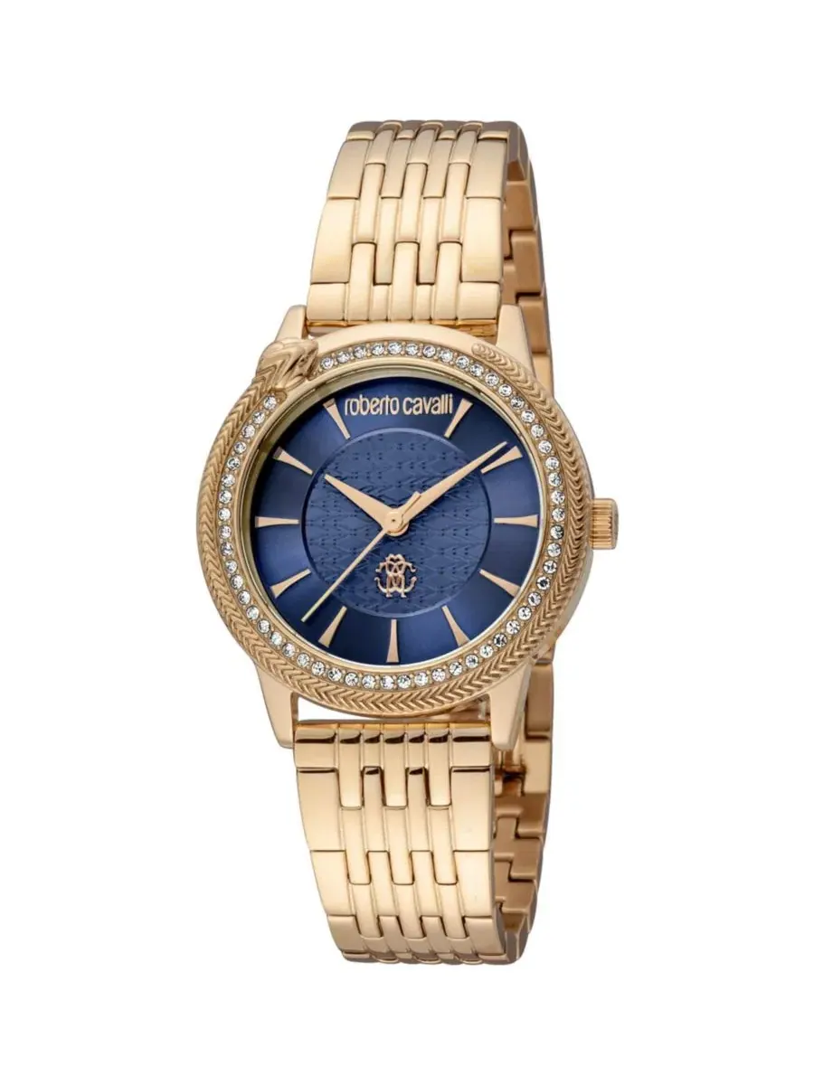 Женские часы Glam Quartz IP Stainless Steel Bracelet Watch Roberto Cavalli