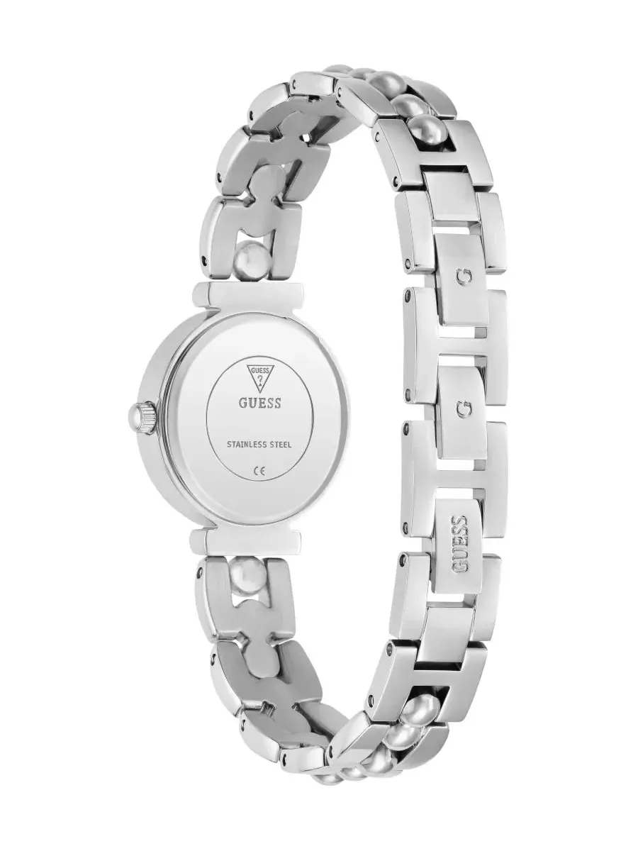 Женские часы с кварцевым механизмом, корпус из стали 26 мм GUESS — изображение 2 из 6, оттенок серебряный