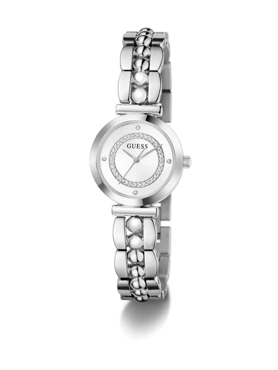 Женские часы с кварцевым механизмом, корпус из стали 26 мм GUESS — изображение 5 из 6, оттенок серебряный