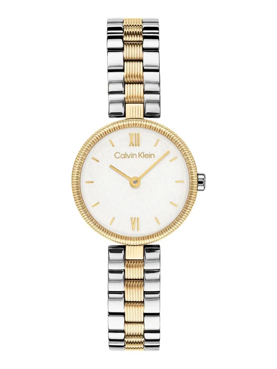 Женские часы Gleam Two-Tone Stainless Steel Bracelet Watch 24mm Calvin Klein