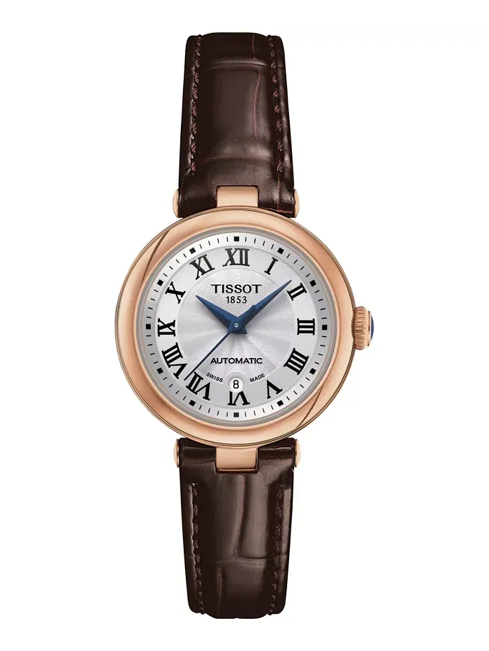 Женские часы Bellissima с коричневым кожаным ремешком и PVD-покрытием, 29 мм Tissot — изображение 1 из 5