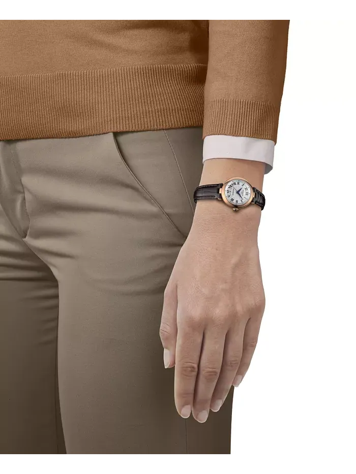 Женские часы Bellissima с коричневым кожаным ремешком и PVD-покрытием, 29 мм Tissot — изображение 5 из 5