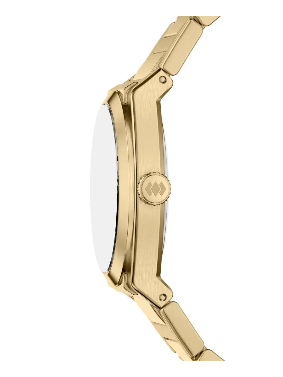 Женские часы Everett Three-Hand из стали с золотистым покрытием, 27 мм Fossil — изображение 3 из 5, оттенок золото
