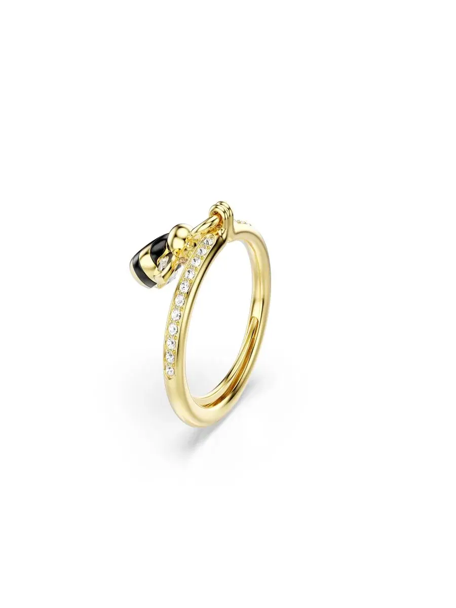 Кольцо-пчела с кристаллами Swarovski — изображение 4 из 6, оттенок золото