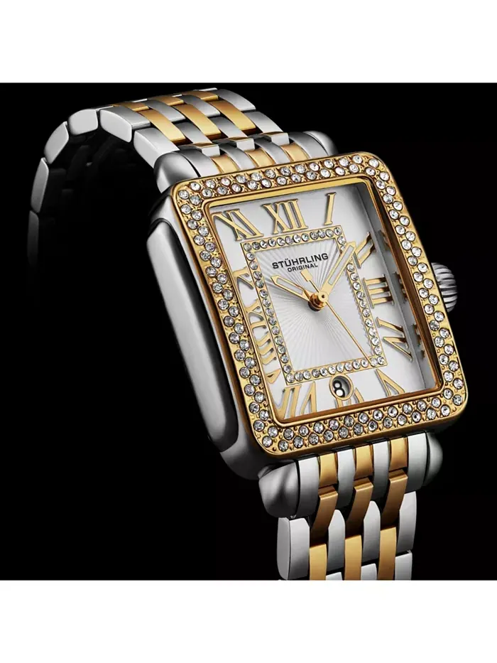 VivreLuxe 34 мм прямоугольные женские кварцевые модные часы Stuhrling — изображение 3 из 4, оттенок нет цвета