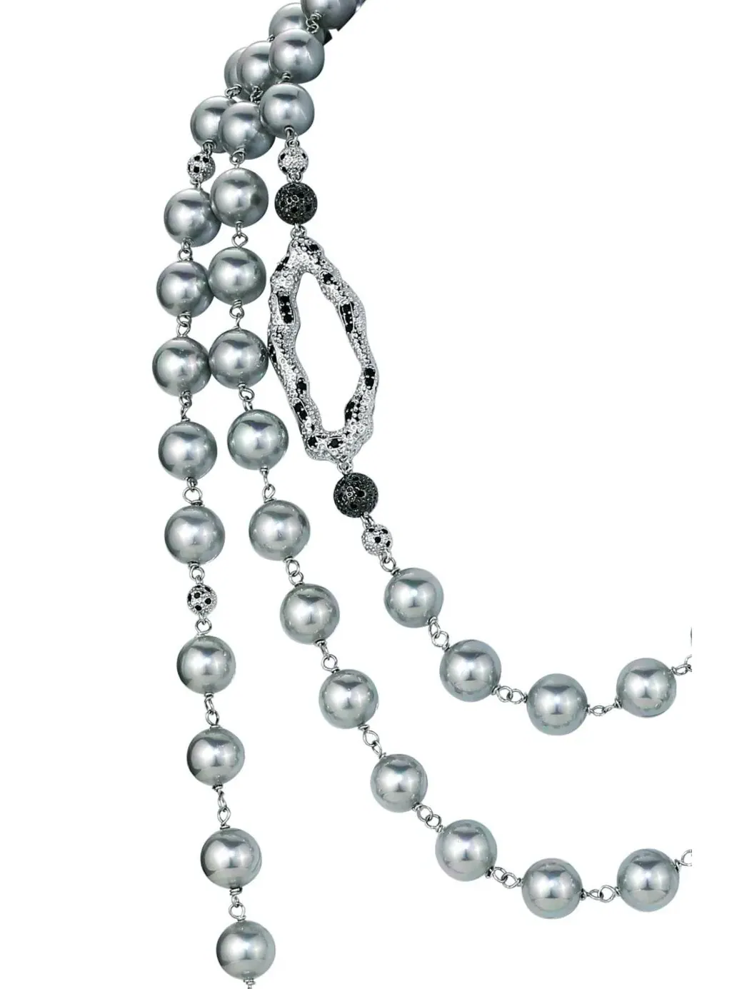 Ожерелье с подвеской Leopard Necklace RETRO CHIC — изображение 2 из 3, оттенок серый