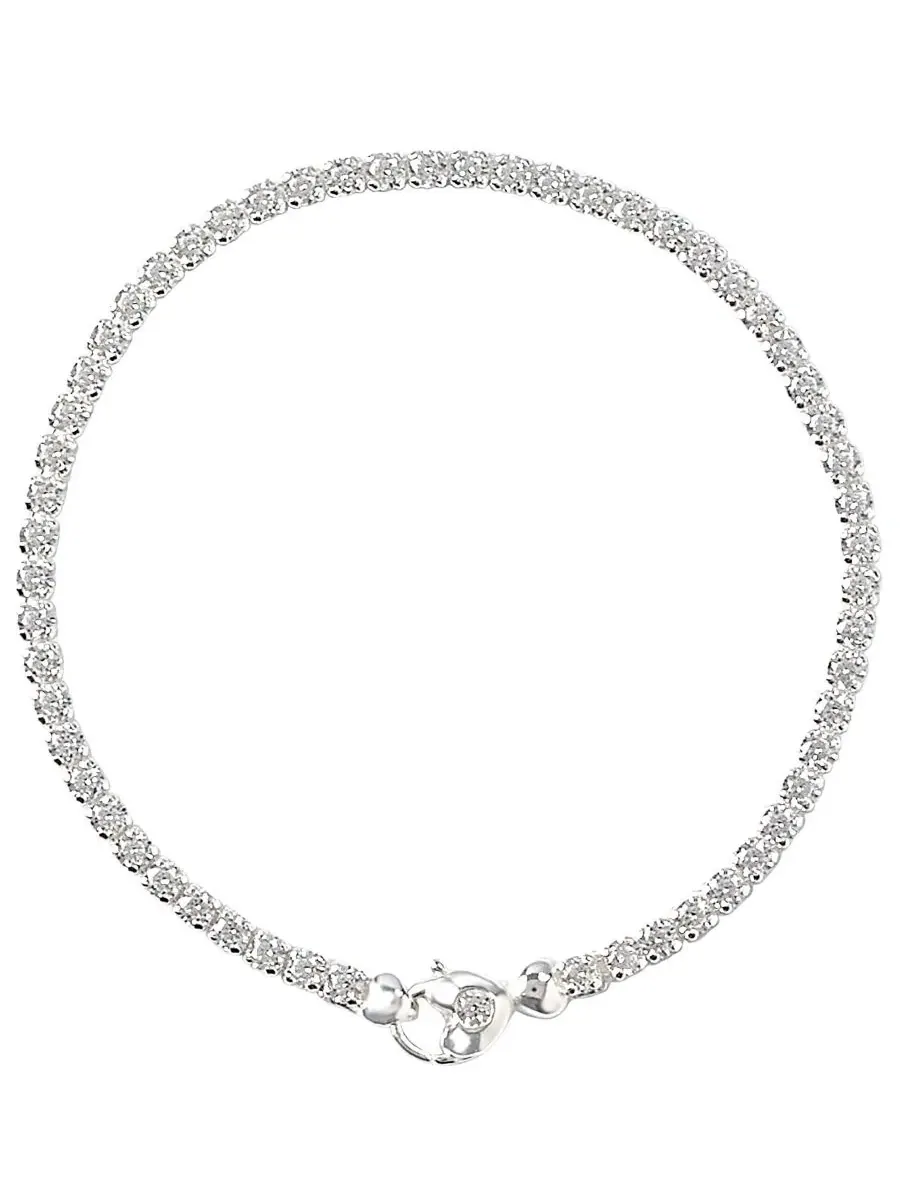 Браслет-теннис из стерлингового серебра с кубическим цирконием Primavera Sterling Silver Cubic — изображение 1 из 3
