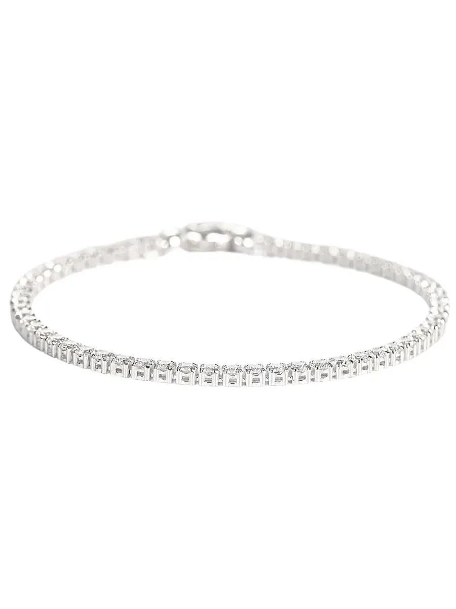 Браслет-теннис из стерлингового серебра с кубическим цирконием Primavera Sterling Silver Cubic — изображение 2 из 3