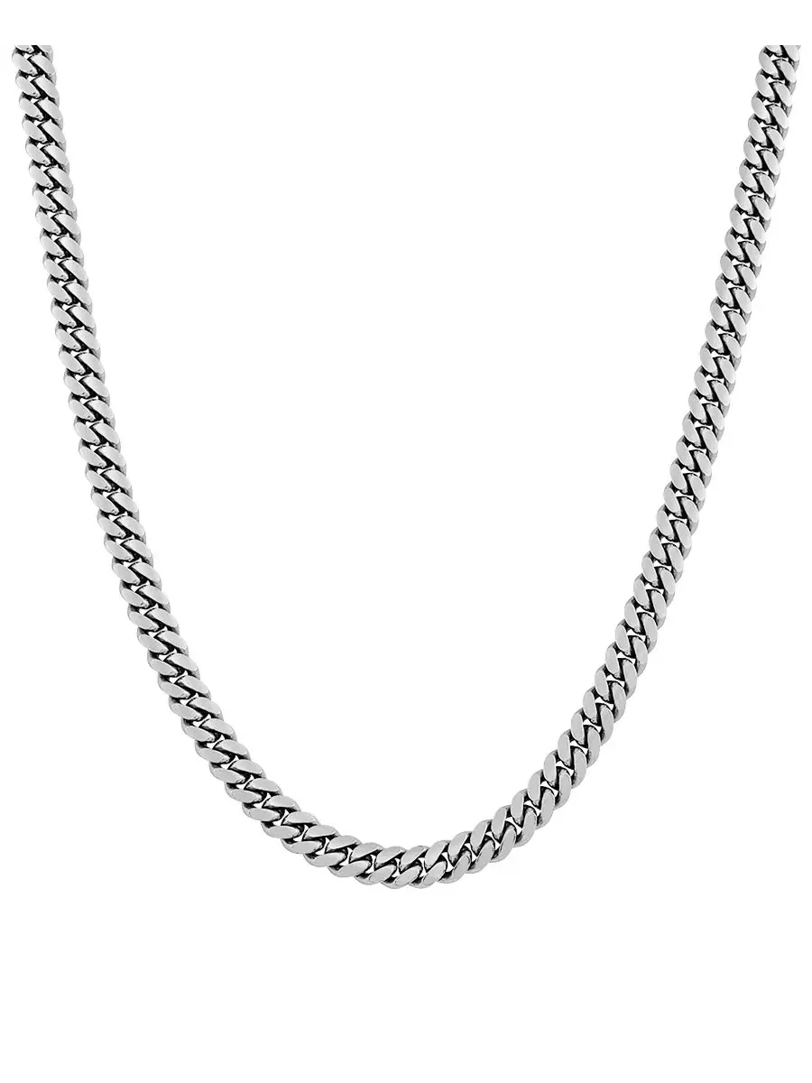 Серебряное колье с цепью Cuban Italian Silver