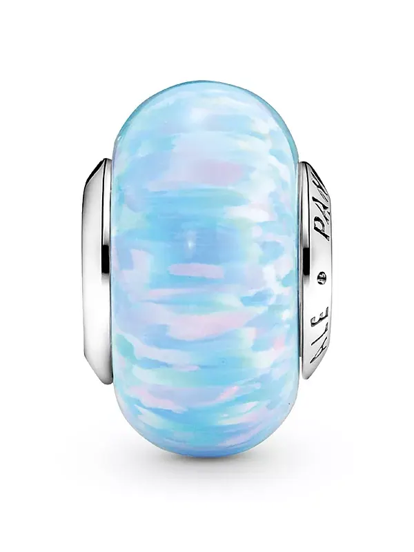 Серебряный опаловый шарм цвета морской волны Pandora — изображение 3 из 4, оттенок синий