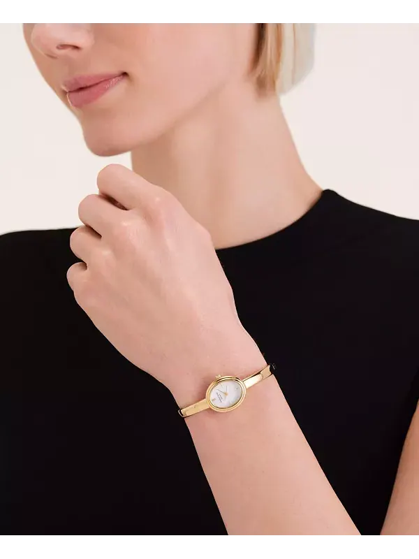 Женские часы Bangle s с браслетом из нержавеющей стали золотистого оттенка, 23,5 мм Rosefield — изображение 2 из 4