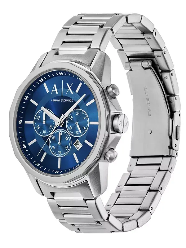 Подарочный набор с мужским хронографом Armani exchange из нержавеющей стали, 44 мм A|X Armani — изображение 4 из 4