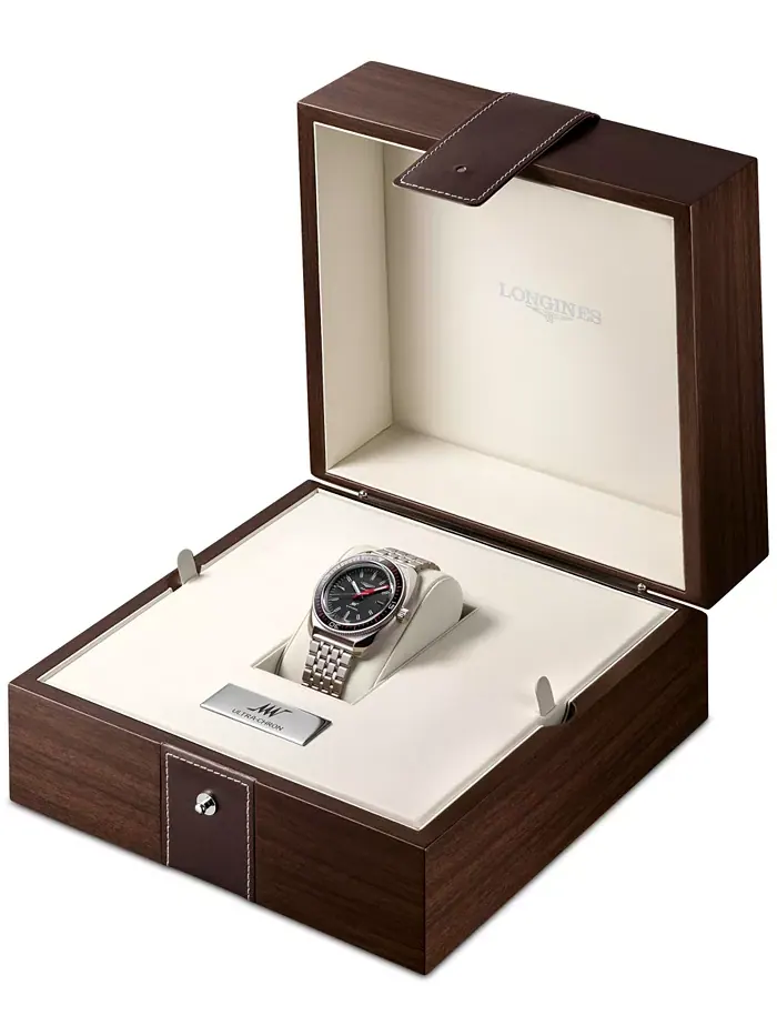 Мужские швейцарские автоматические часы Ultra-Chron на стальном браслете, 43 мм Longines — изображение 4 из 5