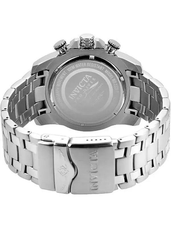 Мужские кварцевые часы-хронограф Pro Diver 22317 с серебристым циферблатом Invicta — изображение 3 из 3, оттенок серебряный