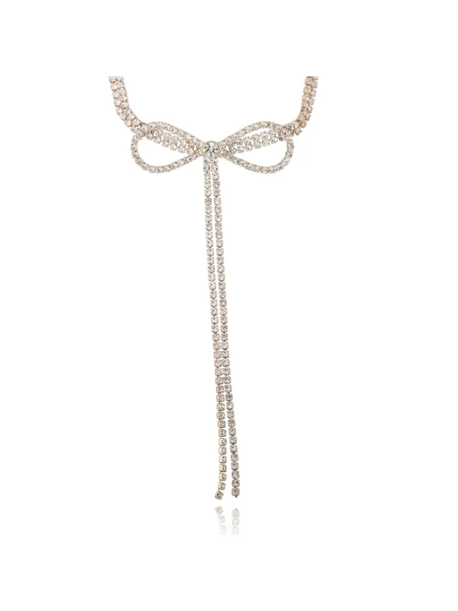 Колье-лариата BCBG Generation Crystal Double Strand Bow BCBGeneration