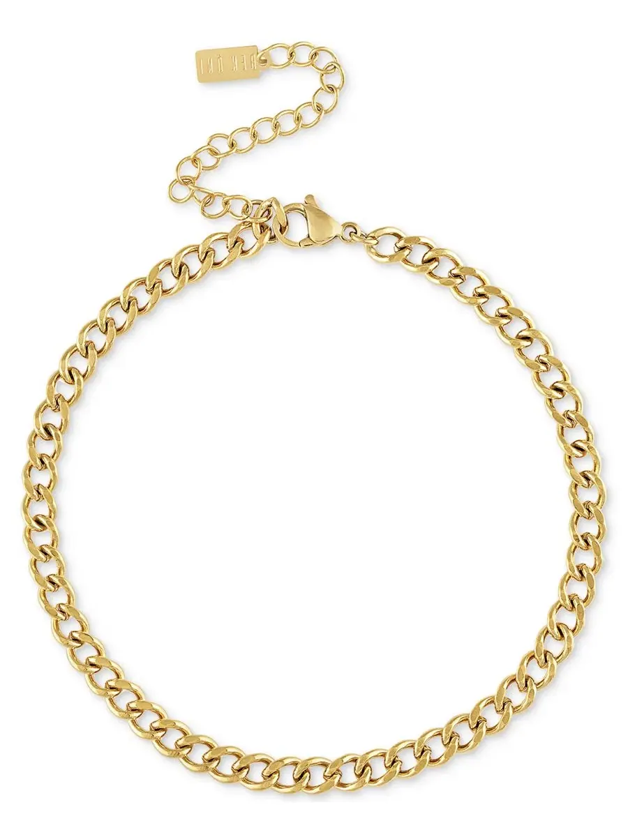 Браслет на лодыжку Kendall Cuban Link Ben Oni — золотистый