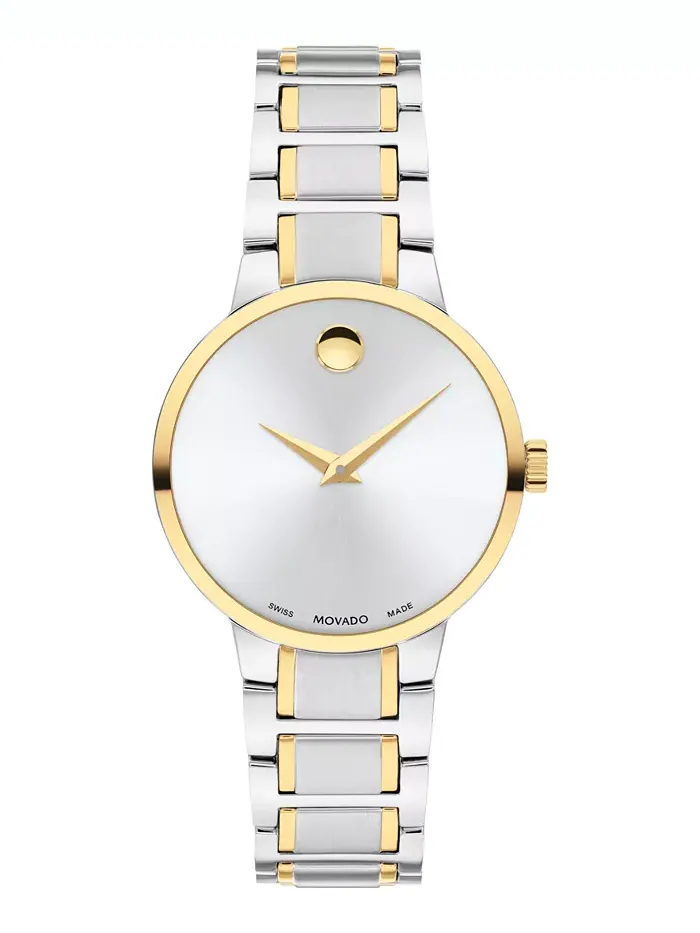 Женские часы Portfolio Swiss Quartz из нержавеющей стали с желтым PVD-покрытием, 28 мм Movado