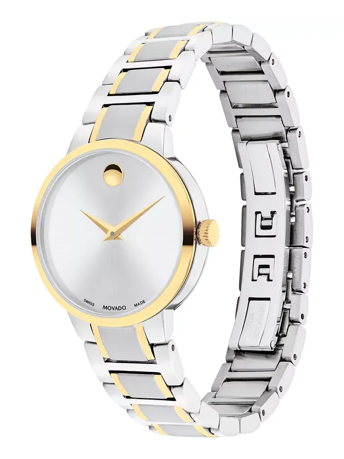 Женские часы Portfolio Swiss Quartz из нержавеющей стали с желтым PVD-покрытием, 28 мм Movado — изображение 2 из 3