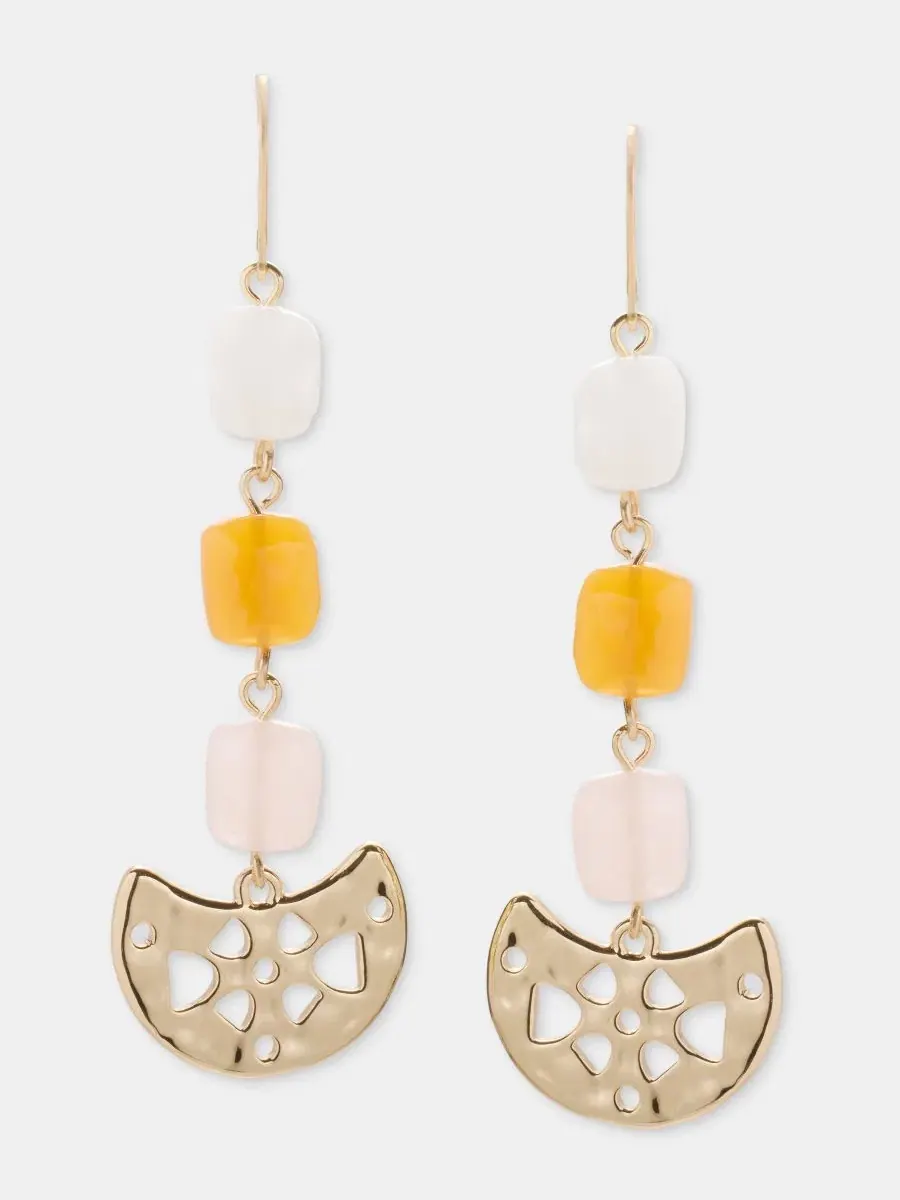 Серьги-подвески из золотистых бусин Style & Co — изображение 2 из 2, оттенок мульти