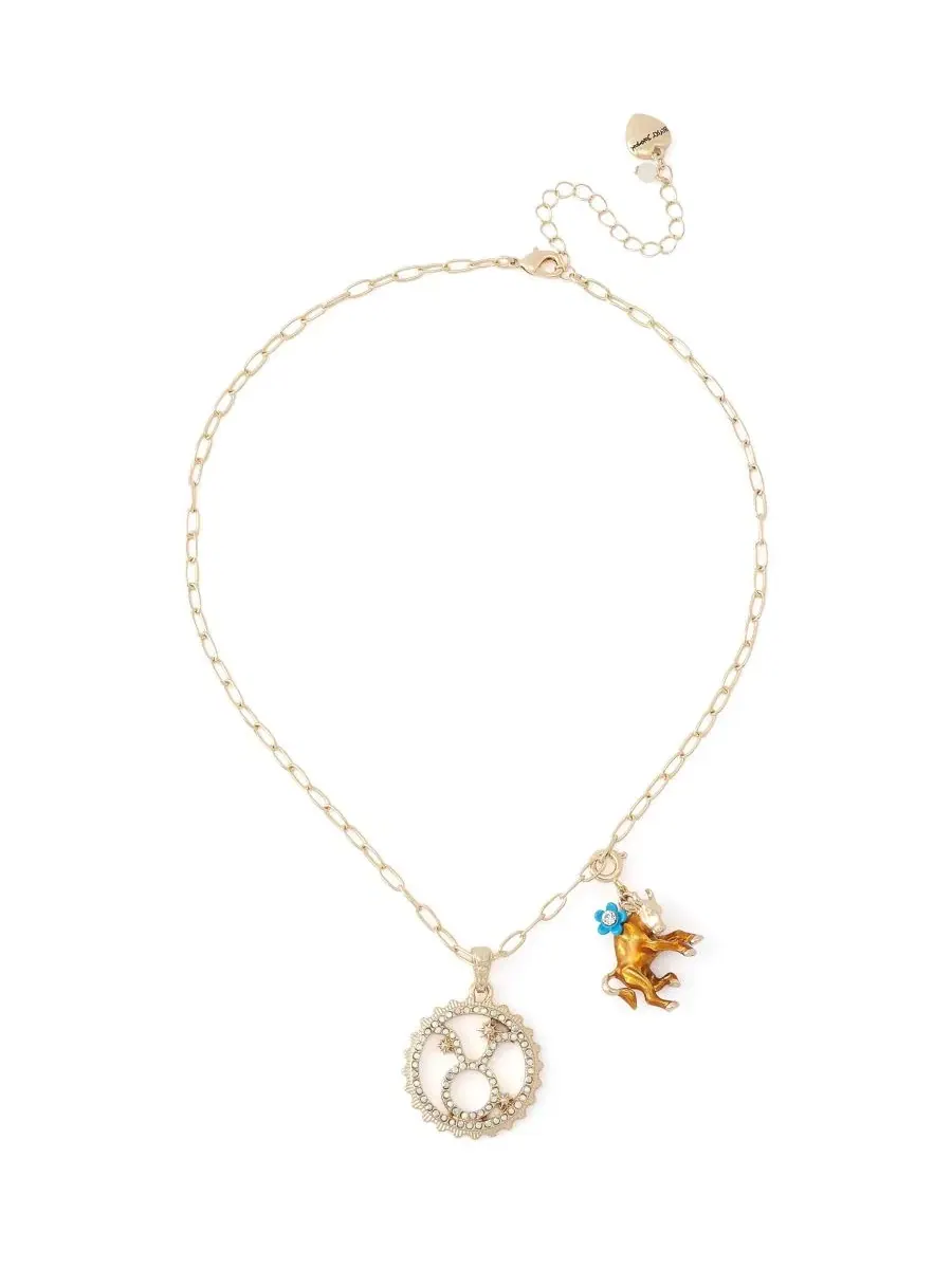Комплект из колье и подвески с символом Тельца Betsey Johnson — изображение 1 из 7, оттенок коричневый
