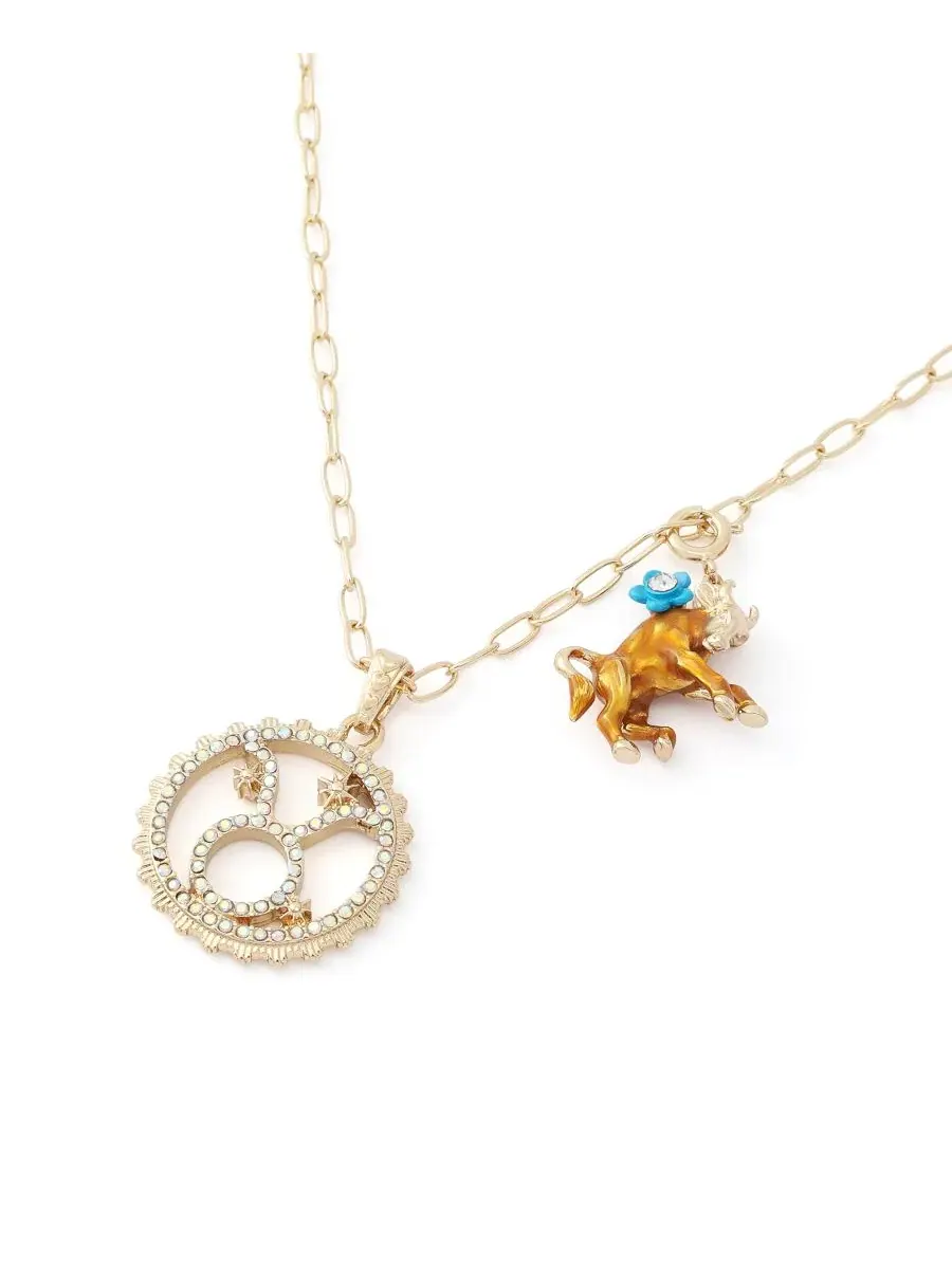 Комплект из колье и подвески с символом Тельца Betsey Johnson — изображение 2 из 7, оттенок коричневый