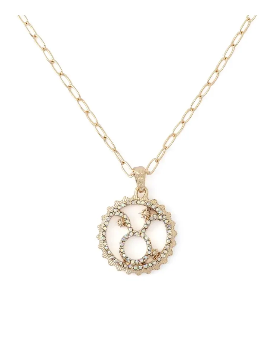 Комплект из колье и подвески с символом Тельца Betsey Johnson — изображение 3 из 7, оттенок коричневый