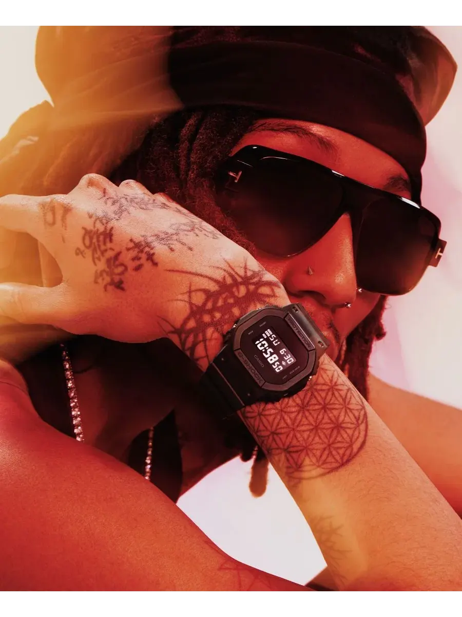 Часы наручные с японским кварцевым механизмом, ударопрочные, модель G-Shock G-Shock — изображение 3 из 4, оттенок черный