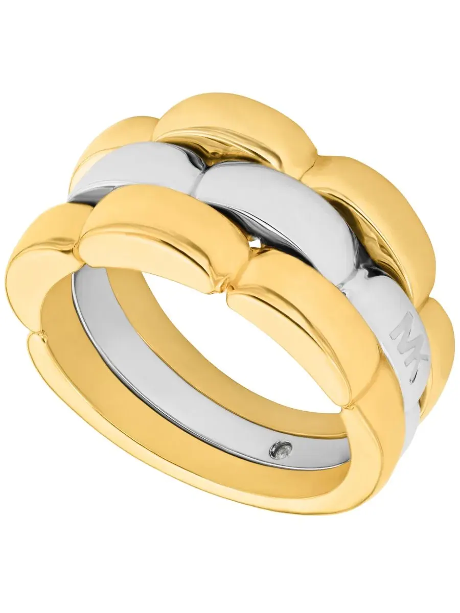 Кольцо Two Tone Link Michael Kors — изображение 1 из 3, оттенок мульти