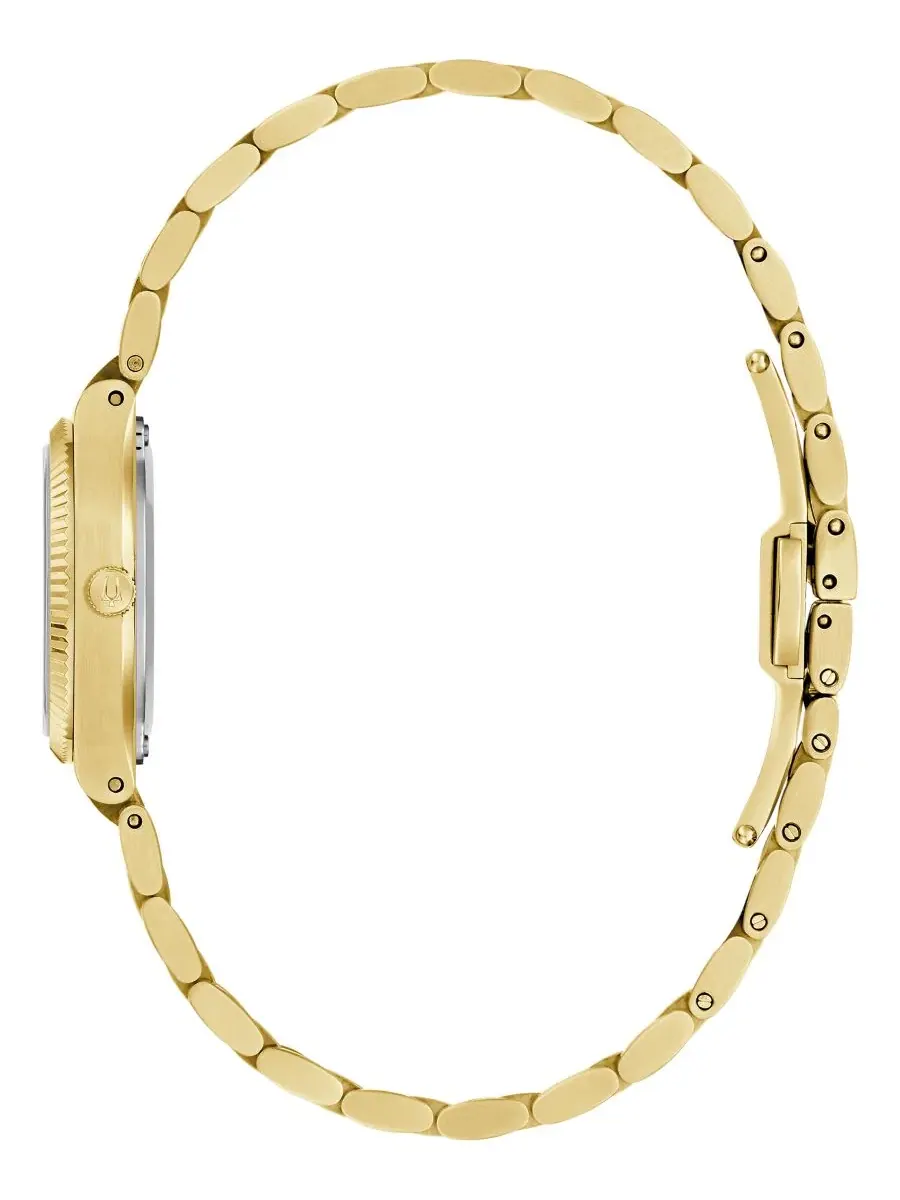 Женские часы Classic Super Seville Gold-Tone Stainless Steel Bracelet Watch 25mm Bulova — изображение 2 из 4