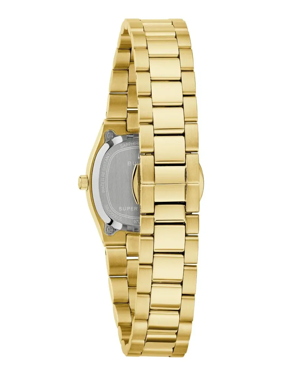 Женские часы Classic Super Seville Gold-Tone Stainless Steel Bracelet Watch 25mm Bulova — изображение 4 из 4
